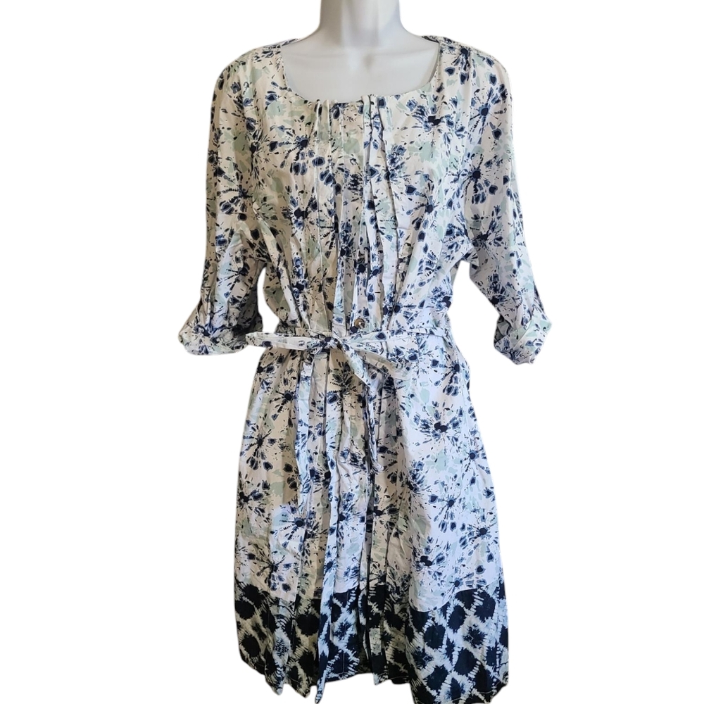 KAKTUS Shibori print pleated dress XXL